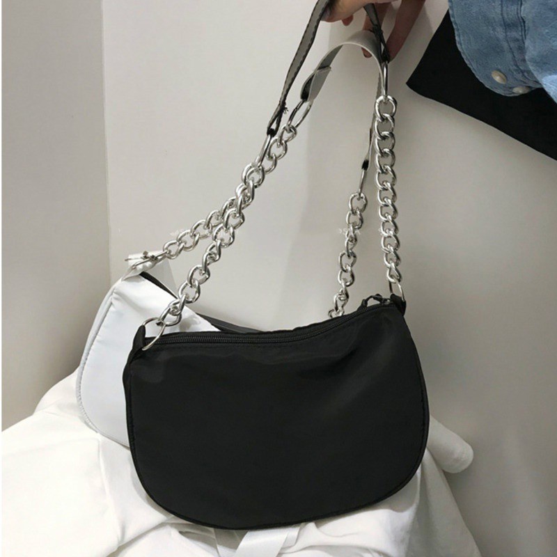 Túi Đeo Vai Phối Dây Xích Phong Cách Hàn Quốc 19d021