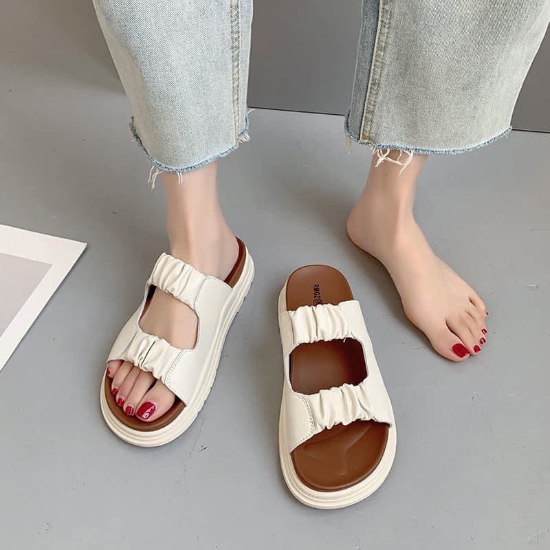 Dép lê, sandal 2 quai nhúm qc fullbox