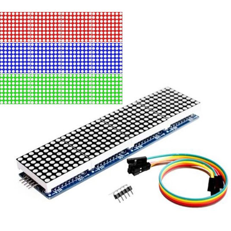 Bảng Mạch Điều Khiển Ma Trận NAMA MAX7219 4 Trong 1 Có Dây 5P