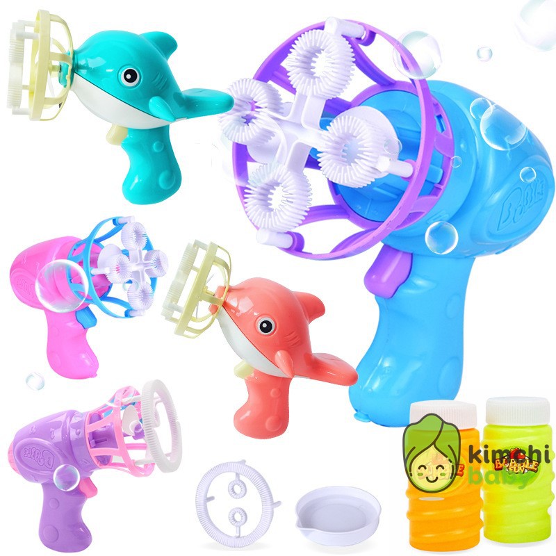 Súng bắn bong bóng xà phòng 4 nòng có quạt dùng pin KICHIBA SBB01