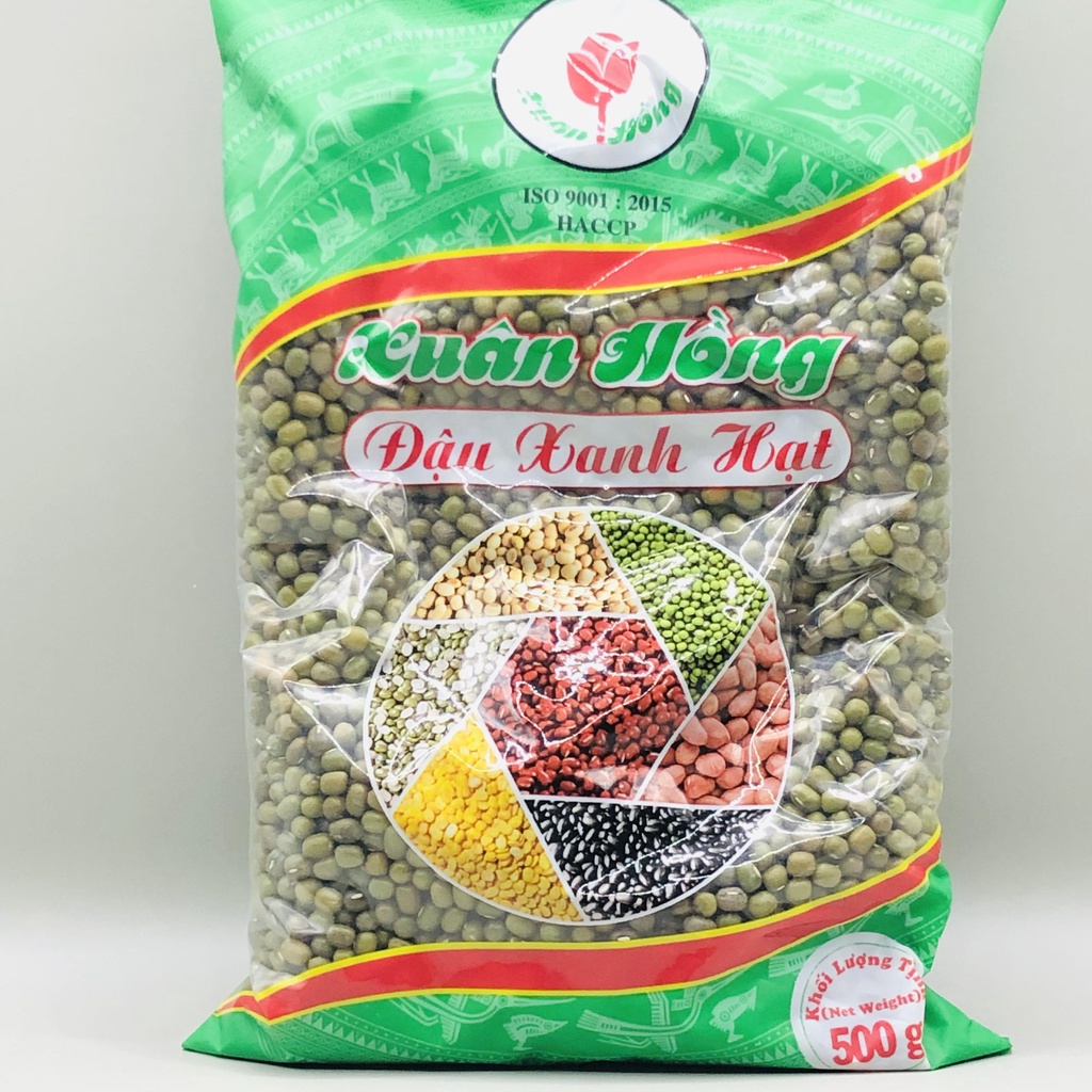 Combo 2 gói Đậu xanh hạt đậu xanh nguyên hạt đỗ xanh Xuân Hồng 500g