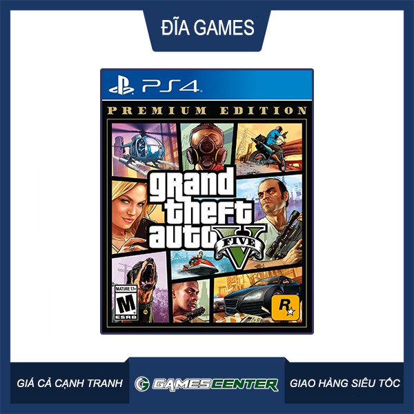 Đĩa game PS4 Grand Theft Auto V Premium Edition