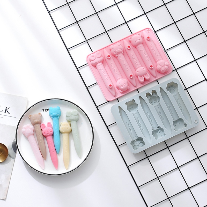 Khuôn Silicon Hình Động Vật Hoạt Hình Đáng Yêu Làm Kẹp Ngón Tay Cho Bé