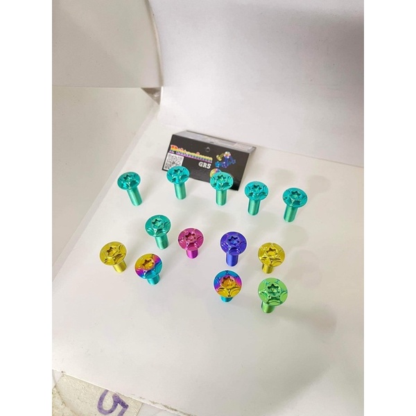 Ốc titan xịn GR5 đĩa m8*20 m8*25 mẫu salaya 2 tầng : gắn thông dụng các dòng xe nhiều vị trí : phân loại  8li20 8li25