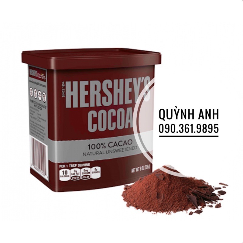 Bột ca cao nguyên chất Hershey’s Mỹ 226g