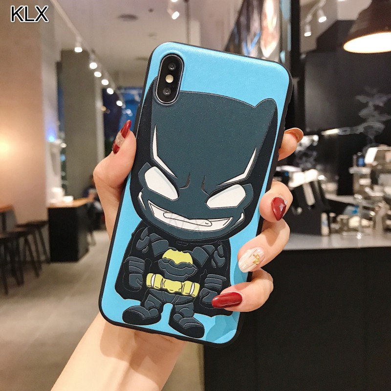 Ốp Điện Thoại Hình Người Nhện / Batman Cho Samsung Galaxy A10S A30S M20 Note 10 Pro S7 Edge A6 Plus A9 A7 2018