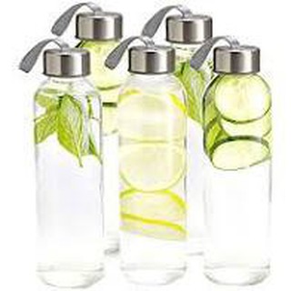 Bình thủy tinh trơn có dây xách 500ml