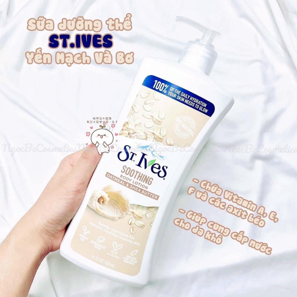 Sữa dưỡng thể St.Ives Yến Mạch và Bơ 621ml