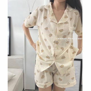 Đồ bộ nữ, Bộ ngủ Pijama chất liệu đũi xốp cao cấp, hoạ tiết dễ thương Queenshop