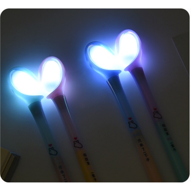 [Hàng mới về] Combo hộp Bút tình nhân Trái tim ghép đôi phát sáng - Bút đôi, bút cặp phát sáng