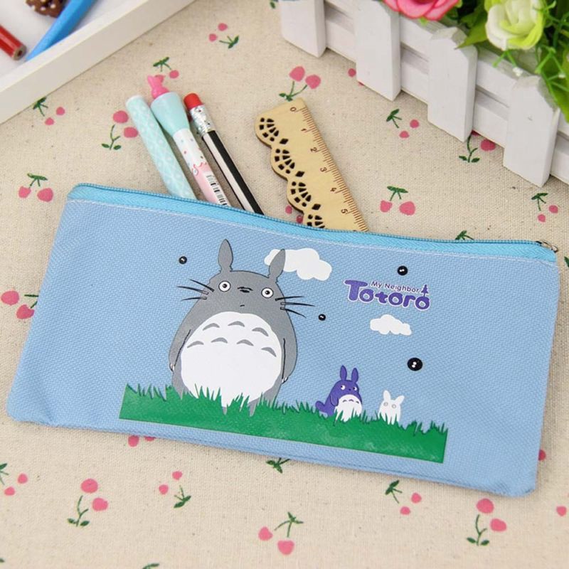 Túi đựng bút vải oxford hình mèo Totoro