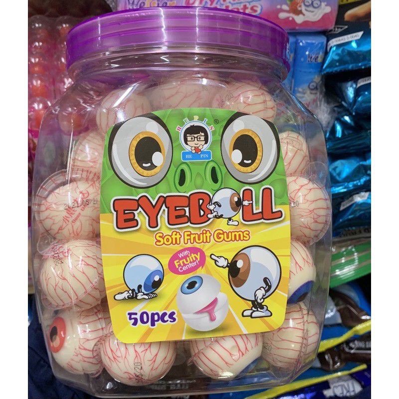 Kẹo Dẻo Con Mắt Eyeballs Có Nhân Bên Trong (1 viên) - Mèo Ăn Vặt