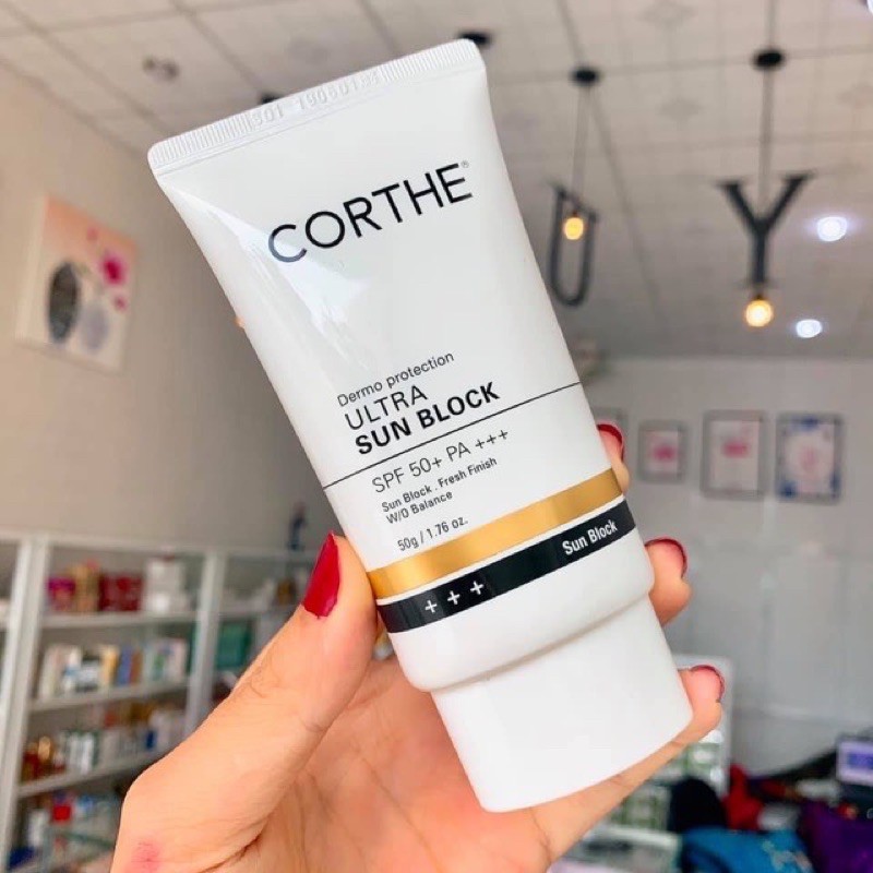 KEM CHỐNG NẮNG VẬT LÝ CORTHE 50g Chính hãng 100% không bết nhờn, ko bí da, khô thoáng cả ngày