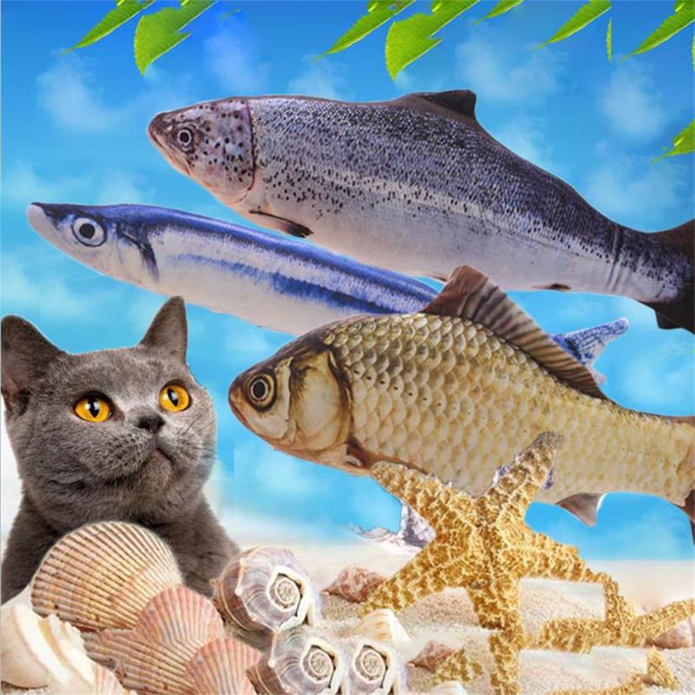 Đồ chơi nhồi bông gặm nhai hình con cá dành cho chó mèo