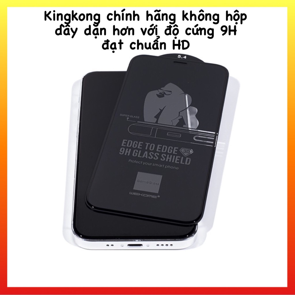 [KINGKONG] KÍNH CƯỜNG LỰC IPHONE FULL MÀN-CHÍNH HÃNG KINGKONG- TRONG SUỐT- HẠN CHẾ BÁM VÂN TAY- IPHONE 6 ĐẾN 12PROMAX