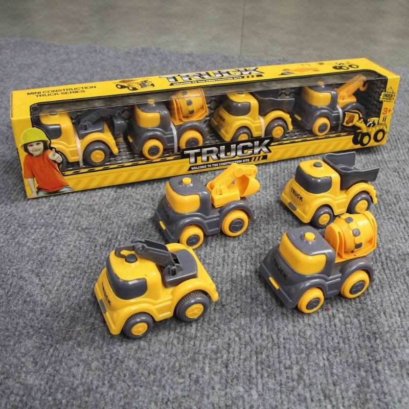 Set 4 ô tô mô hình xây dựng Toys House 709C