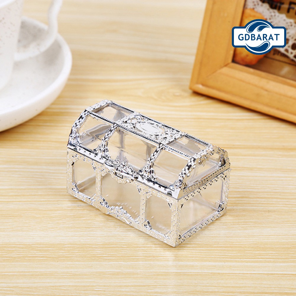 Hộp đựng trang sức bằng nhựa trong suốt thiết kế phong cách vintage