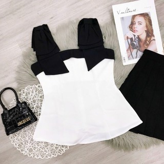 SET ÁO NƠ VAI + CHÂN VÁY DẬP LY