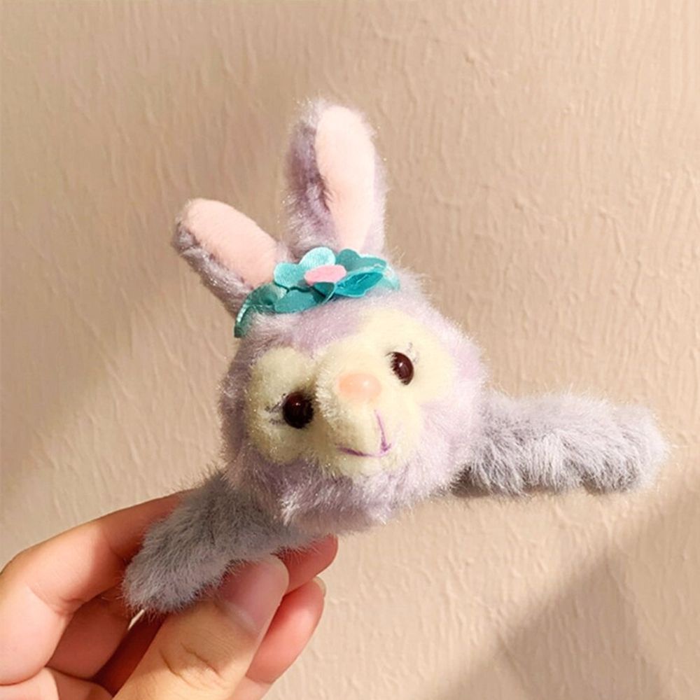 Kẹp Tóc Hình Gấu Hoạt Hình Bằng Lông Nhung Phong Cách Hàn Quốc Cổ Điển Dễ Phối Đồ Dành Cho Nữ