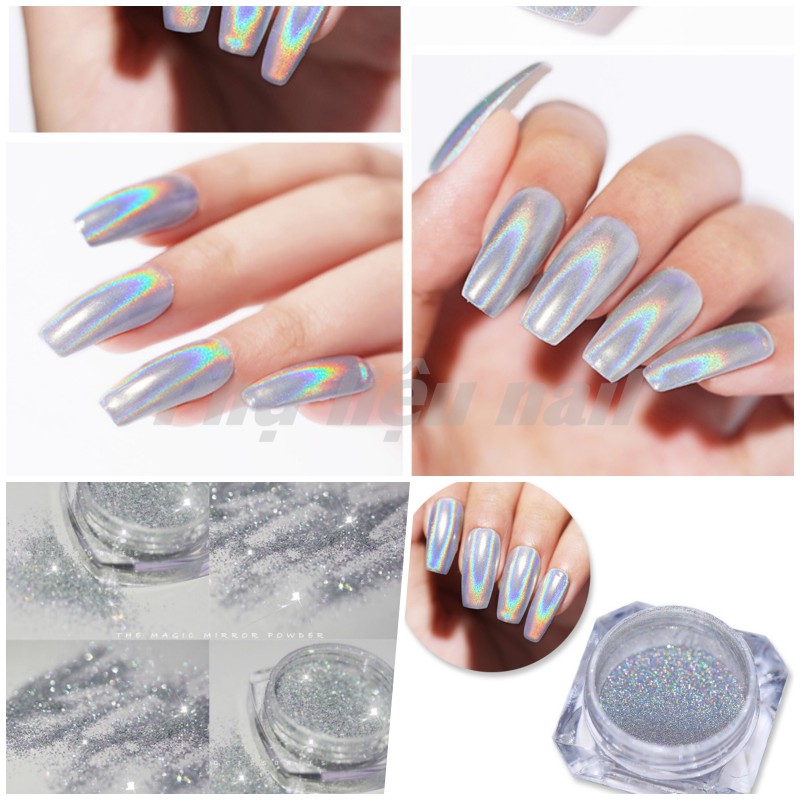 Bột nhũ tráng gương cầu vồng - Phụ liệu nail