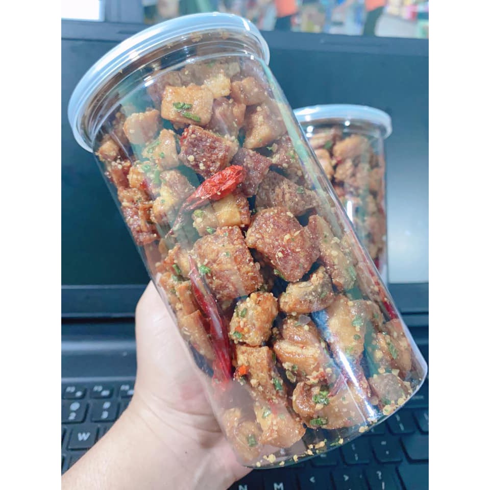 [Mã 77FMCGSALE1 giảm 10% đơn 250K] Tóp Mỡ Liền Da Sốt Mắm Hành Lon 100Gram | BigBuy360 - bigbuy360.vn