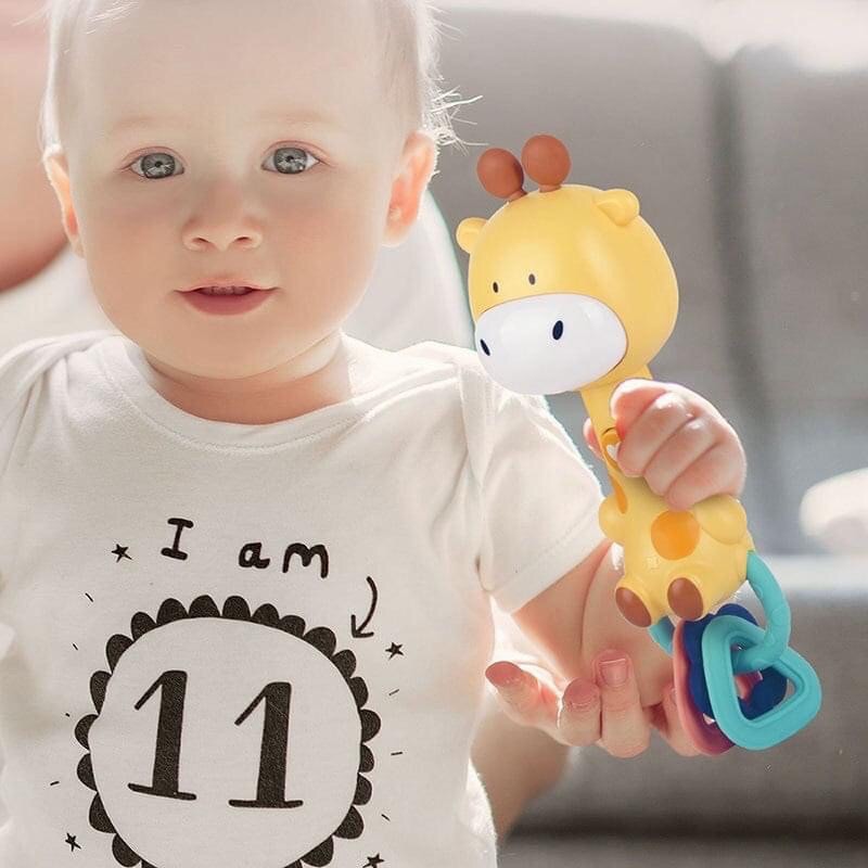 Xúc xắc đồ chơi cầm tay BabyTry phát nhạc tự động