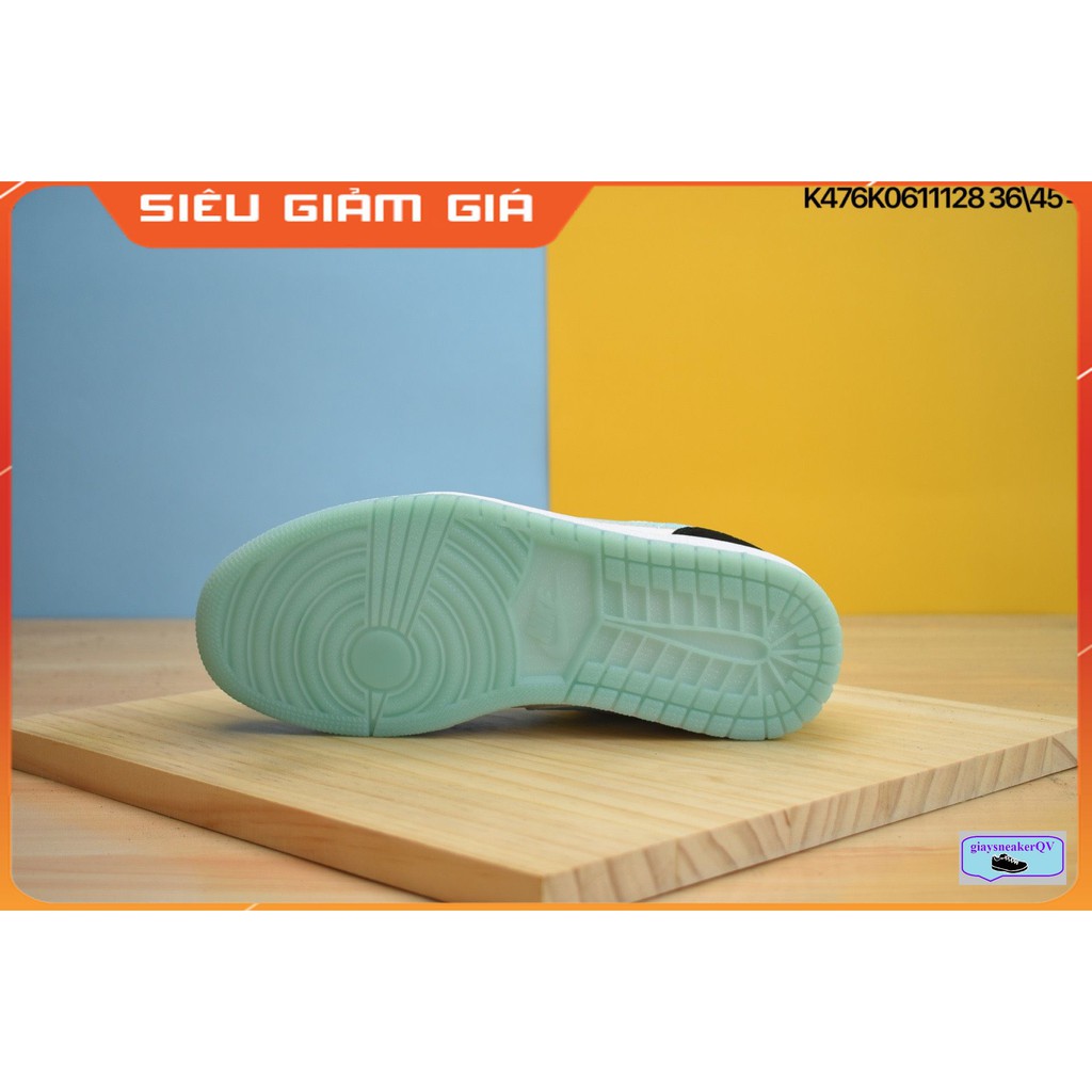 (Ảnh thật+ Hộp+ Sale cực sốc) Giày thể thao Air Jordan 1 màu xanh đen cổ thấp siêu đẹp dành cho nam và nữ | BigBuy360 - bigbuy360.vn