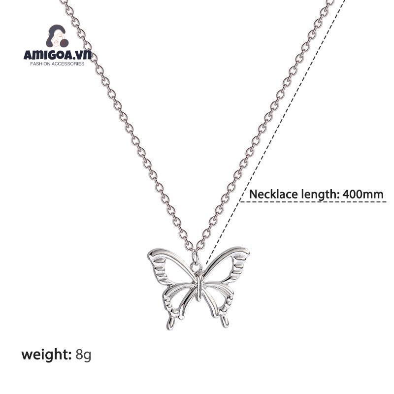 ✨✨Vòng cổ Hình Con Bướm Xếp Chồng Phong Cách Hip Hop Thời Trang Thu Đông
