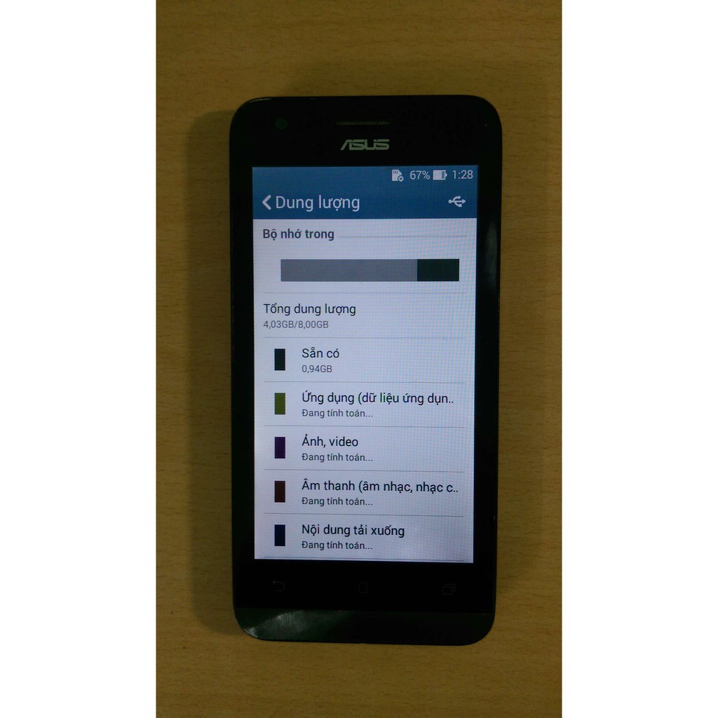 Điện thoại Asus Z007 (Zenfone C) chính hãng, ram 1G