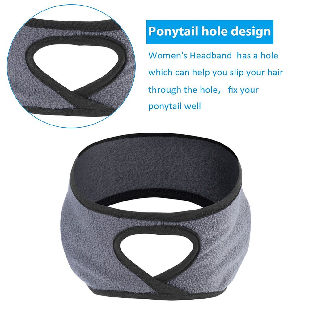 Băng đô trùm đầu bịt tai bằng lông len thấm hút mồ hôi giữ ấm vào mùa đông chơi thể thao ngoài trời