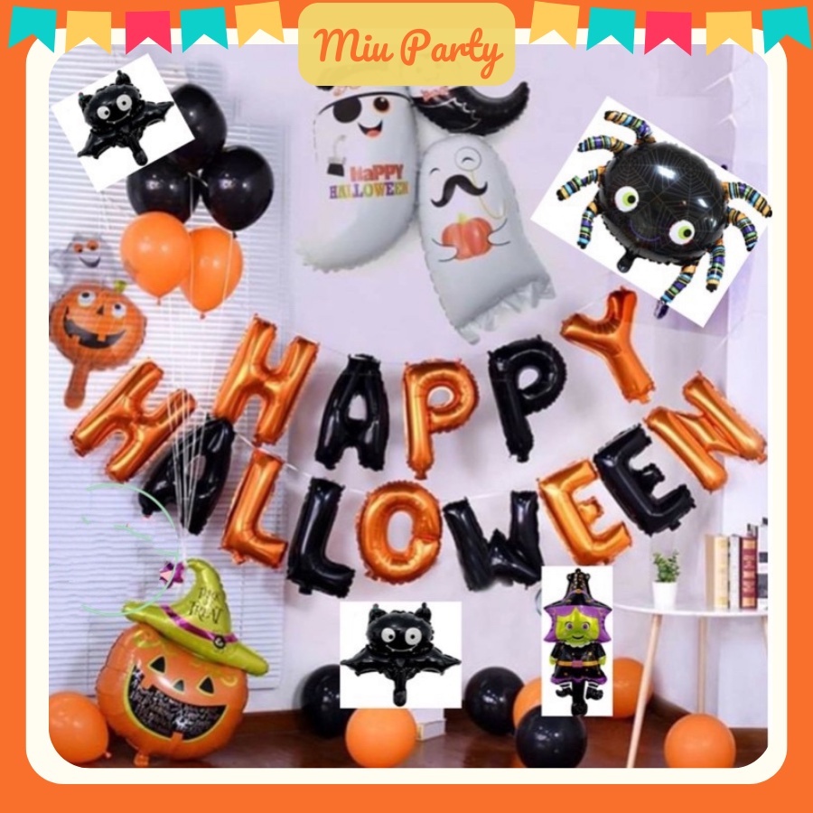 Set Bong Bóng Trang Trí Lễ Hội Halloween Gồm Nhiều Mẫu HOT Trend 2023