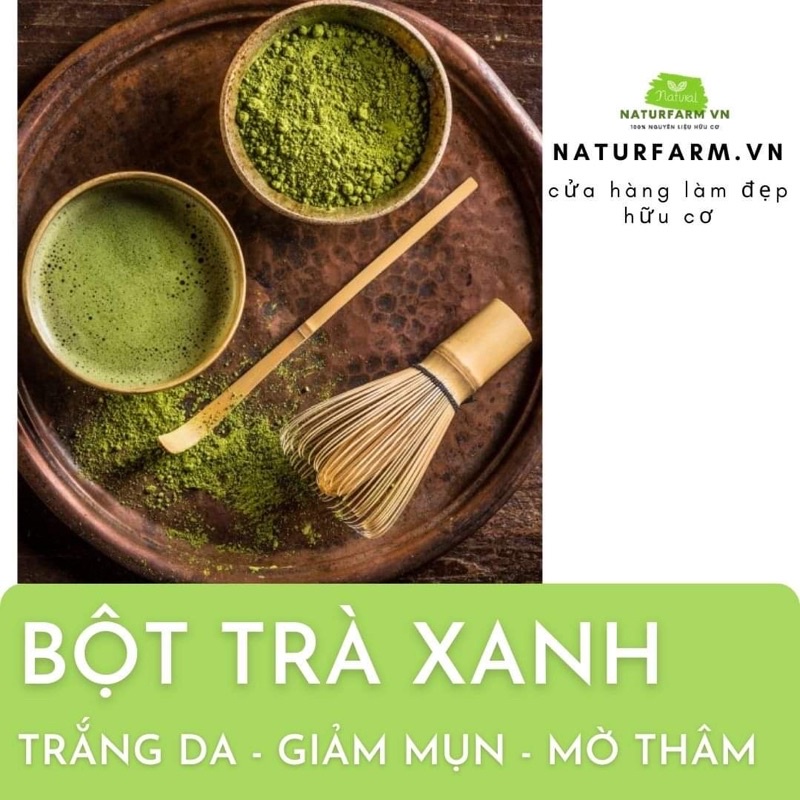 Bột trà xanh đắp mặt nguyên chất hữu cơ [ 300gr ] siêu mịn Organic - thương hiệu Natural Store