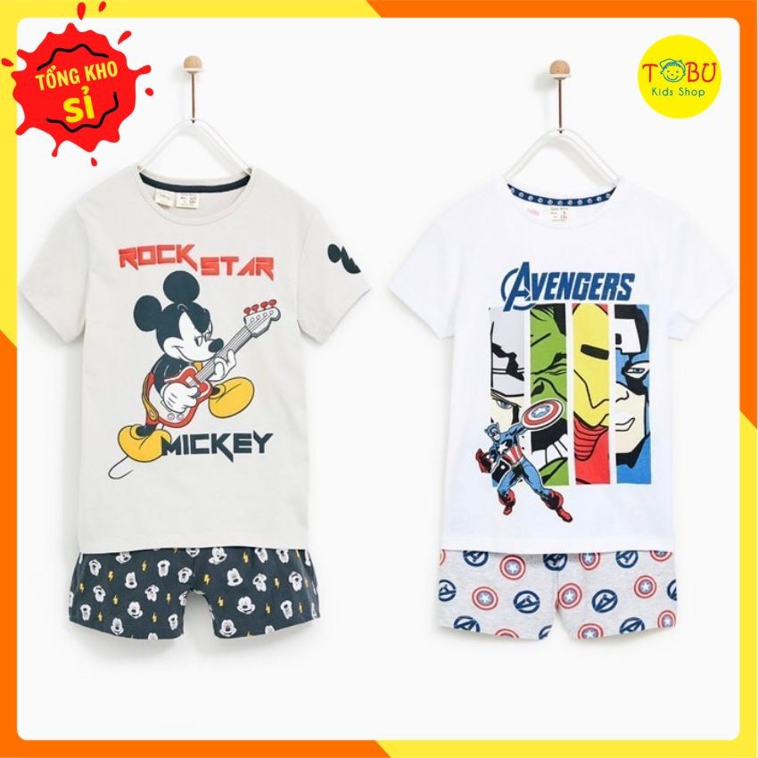 Bộ cotton AVENGER và MICKEY TBKS51 size đại cho bé trai 5-15 tuổi