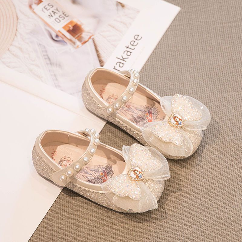 Giày Búp Bê Đế Mềm Đính Đá Xinh Xắn Hợp Thời Trang Hè 2022 Cho Bé Gái