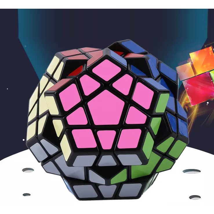 Rubik Megaminx - Rubik Biến Thể 12 Mặt Viền Đen Speed Cube