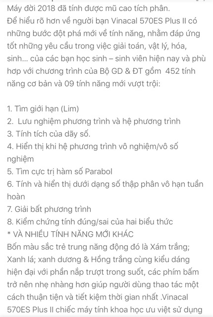 Máy tính vinacal bản 2018 ❌🔥