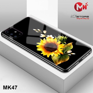 Ốp lưng cường lực hình hoa hướng dương MK47 cho điện thoại Samsung A51