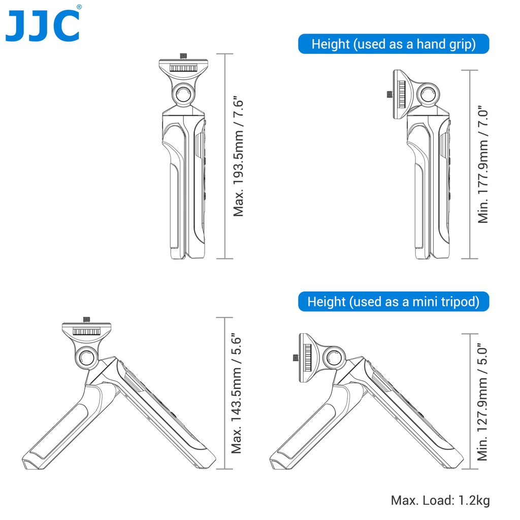 Giá đỡ máy ảnh ba chân JJC TP-N1 có điều khiển từ xa không dây bluetooth cho NIKON ZFC Z30 Z50 Z5 Z6II Z7II COOLPIX P950