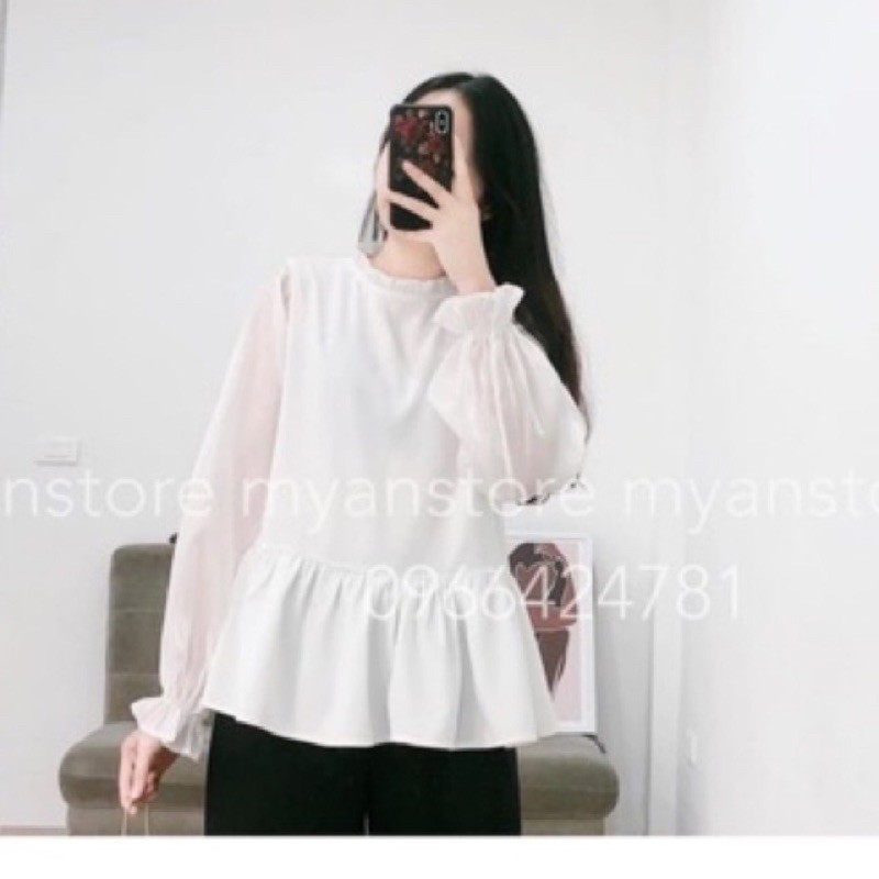 SỈ ÁO SƠ MI VIỀN BÈO TAY VOAN DÀI
