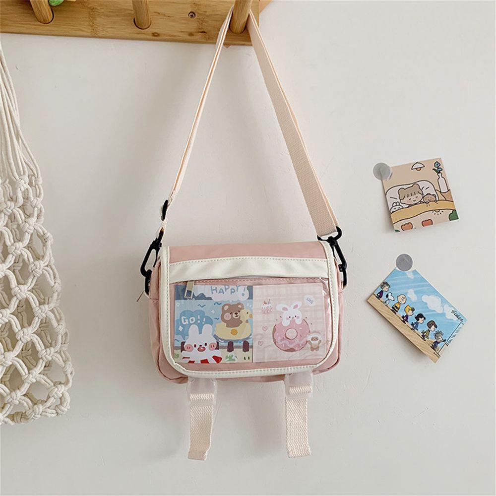 Túi Đeo Chéo Canvas Trong Suốt Cỡ Nhỏ Thời Trang Nữ Đáng Yêu