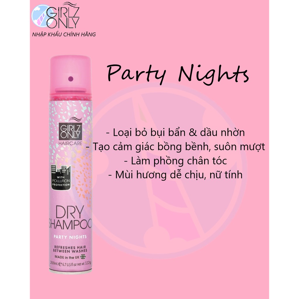 Dầu Gội Khô Girlz Only 200ml