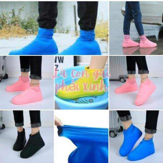 Bọc giày đi mưa chất liệu cao su dày chống trơn trượt/ chống nước