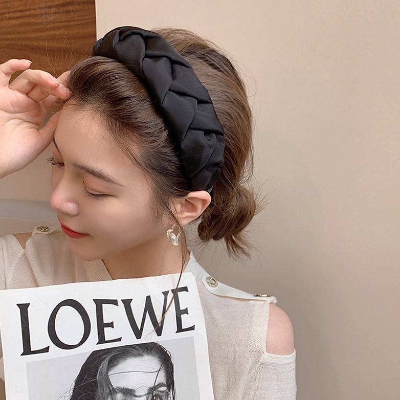 Băng Đô Cài Tóc Bằng Xốp Cao Cấp Phong Cách Pháp Thanh Lịch Dành Cho Nữ Rửa Mặt