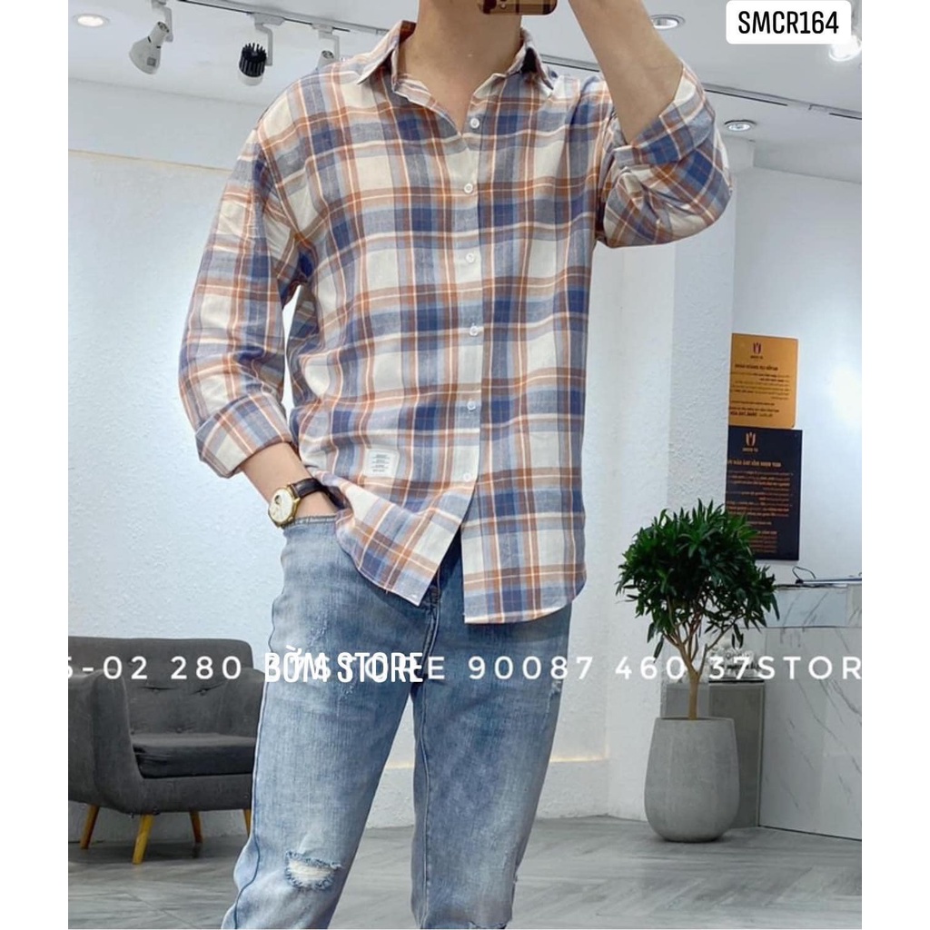 Bờm Store - Áo Sơ Mi Caro Nam Trắng sọc biển SMCRR164 | BigBuy360 - bigbuy360.vn