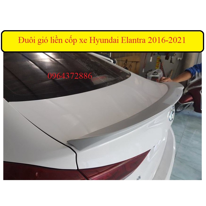 Đuôi gió liền cốp xe Huyndai Elantra đời 2016 - 2021 hàng mộc chưa sơn