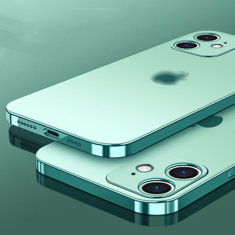 Ốp Điện Thoại TPU Mạ Điện Mỏng Linh Hoạt Có Logo Cho iPhone 13 12 11 Pro Max Promax XS Max XR X