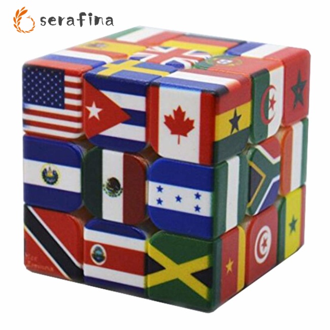 Đồ Chơi Rubik 3x3x3 UV In Hình Lá Cờ Độc Đáo