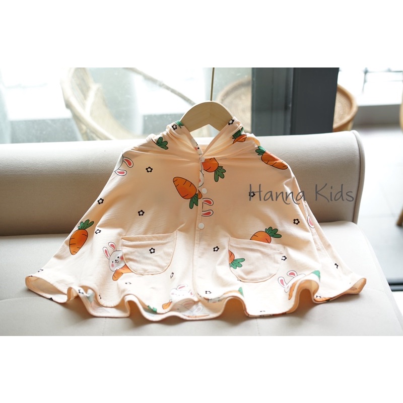 Áo choàng cotton xịn cho bé trai / bé gái 0-4 tuổi