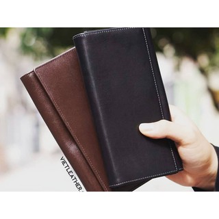 Ví da classic Vietleather, ví nam nữ handmade may tay chất liệu da bò thật nguyên miếng nhiều màu