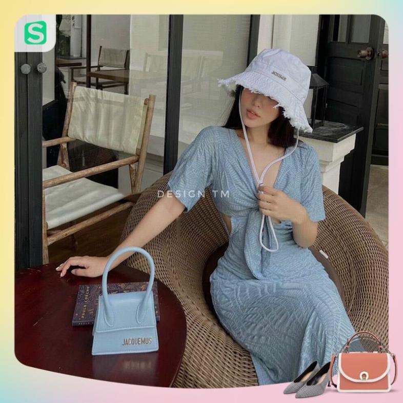 Đầm Maxi Khoét Eo Cột Nơ Hàng Quảng Châu V2021- TTQC